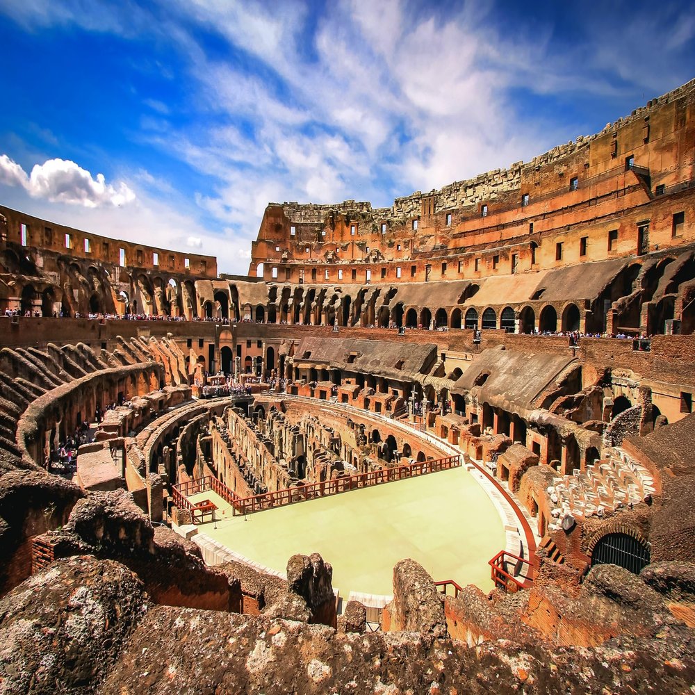 Loccor 9x6ft Fabric Rome Colosseum Italy Backdrop Ancient Roman Coliseum Interior Europe Landmark Photography Background Italian Birthday Party Decorations Travel Pictures Banner Bedroom Tapestry