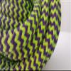 9/16 x 100 ft. Double Braid-Yacht Braid Polyester Rope Hank. Purple/Lime Herringbone. view 1