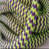 9/16 x 100 ft. Double Braid-Yacht Braid Polyester Rope Hank. Purple/Lime Herringbone. view 4
