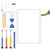 New for 10.1" Dragon Touch K10 Tablet Screen Replacement Camera Hole 12CM Touchscreen Panel Digitizer Parts Kits with Adhedive Tape + Repair Tools (Not LCD Display) (White) view 1