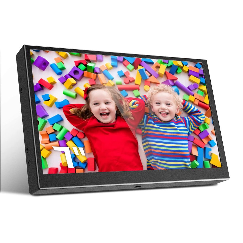 Eyoyo 7 inch Small Mini Monitor 1024x600 Resolution Car Rear View TFT LCD Screen Display with HDMI/VGA/AV Video Input for PC DVD DVR CCD 140 Wide Angle Metal Housing