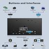 Eyoyo 7 inch Small Mini Monitor 1024x600 Resolution Car Rear View TFT LCD Screen Display with HDMI/VGA/AV Video Input for PC DVD DVR CCD 140 Wide Angle Metal Housing view 3