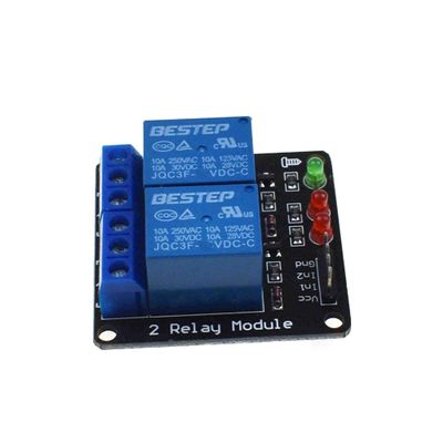Reland Sun-3V 5V 24V 2 Channel Relay Module with Lamp Low Level Trigger Relay Module (24V)