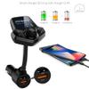Bluetooth Car FM Transmitter, Wireless Audio Adapter Receiver with QC3.0 and Smart 2.4A Dual USB Ports Supports AUX Input/Output, TF Card Mp3 Player view 3