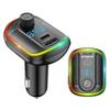 Bluetooth FM Transmitter, Wireless Radio Adapter Hands-Free Car Kit with PD 3.0 USB C Fast Charger, Color Light Support U Disk/TF Card view 1