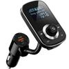 Bluetooth Car Adapter Transmitter FM Audio Receiver, BT 5.0 &QC 3.0 Wireless FM Transmitter with LED Backlit Hands-Free Calling 2 USB Ports Hi-Fi Music view 1