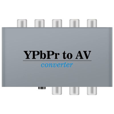 HDSUNWSTD Component to AV Adapter, YPbPr to CVBC Converter + R/L, Supports 1080P Video Audio, for DVD PSP to HDTV Monitor