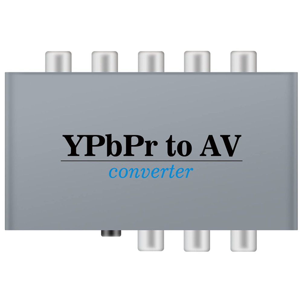 HDSUNWSTD Component to AV Adapter, YPbPr to CVBC Converter + R/L, Supports 1080P Video Audio, for DVD PSP to HDTV Monitor