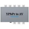 HDSUNWSTD Component to AV Adapter, YPbPr to CVBC Converter + R/L, Supports 1080P Video Audio, for DVD PSP to HDTV Monitor view 1