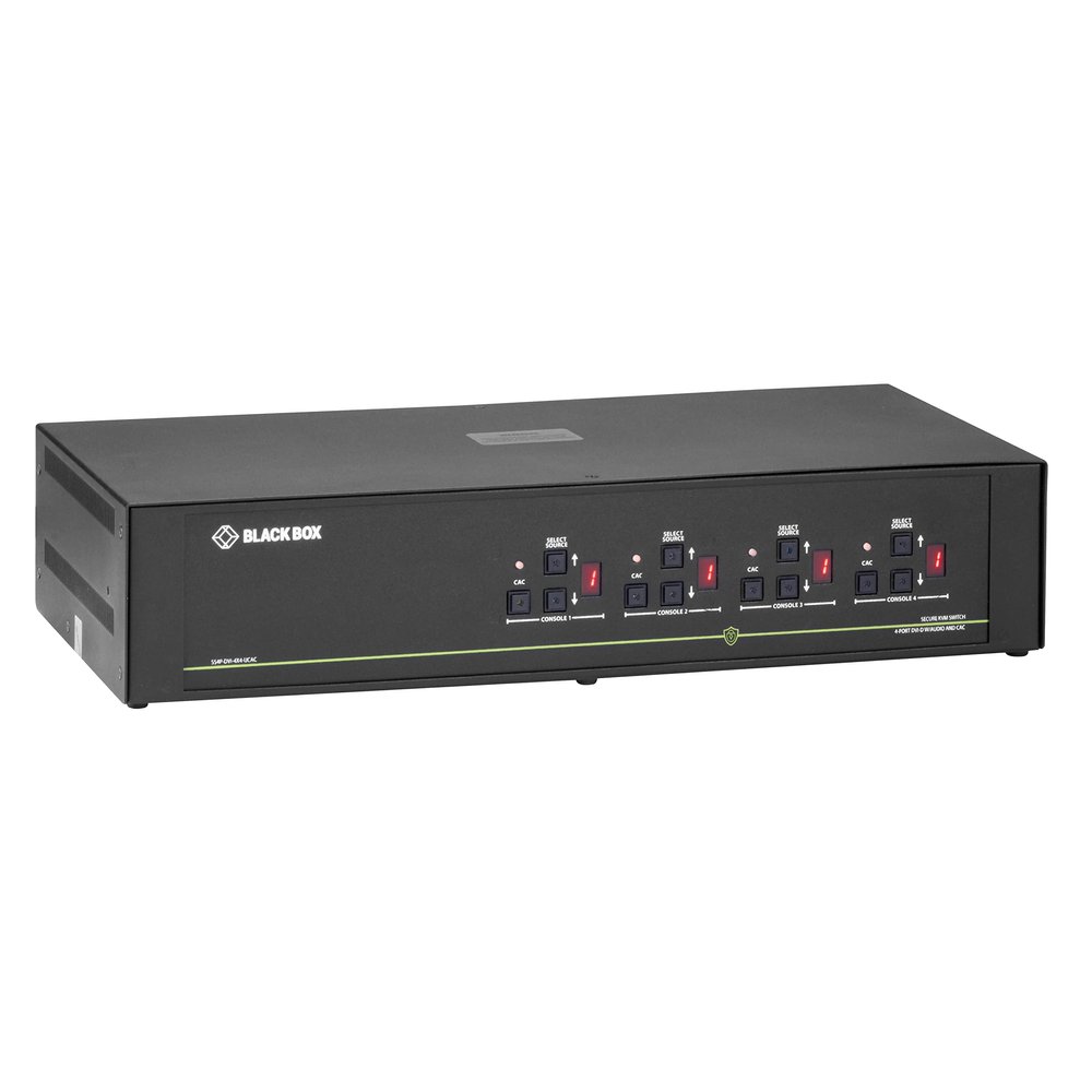 Black Box Network - SS4P-DVI-4X4-UCAC - Black Box Secure KVM Matarix Switch, NIAP 3.0-4 Computer(s) - 4 Local User(s)