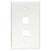 ACCL 2Port Keystone Wallplate White Smooth Face, 10 Pack view 1