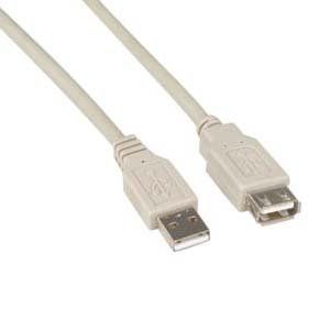 ACCL 15Ft A M/F USB2.0 Extension Cable Ivory, 4 Pack