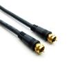 ACCL 12Ft F-Type Screw-on RG6 Cable Black Gld Plated, 5 Pack view 1
