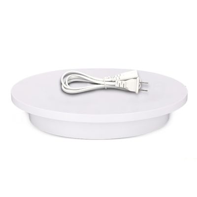 KUYUEOR Electric Turntable Display 360 Degree Photography Display for Collectibles Jewelry Watch Digital Camera Cosmetic (15.7 in Diameter 77 Lb Capacity)-White 40cm