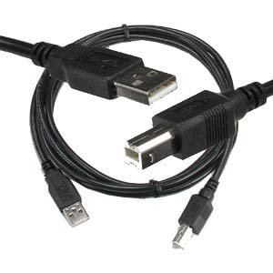 ACCL 6Ft A-Male to B-Male USB2.0 Cable Black, 4 Pack