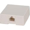ACCL RJ45 Modular Single Port Surface Mount Jack White, 2 Pack view 1