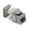ACCL Cat.6 RJ45 110 Type 180 Keystone Jack Gray, 2 Pack view 1