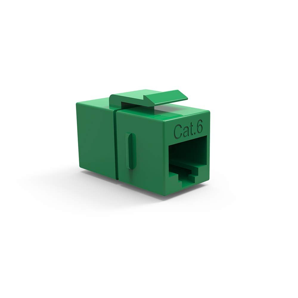 ACCL Cat.6 Inline Coupler w/Keystone Latch Green, 4 Pack