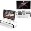 AboveTEK Premium Large Monitor Riser 20 inch & 2-Tier Acrylic Monitor Stand Computer Riser for Home Office view 1