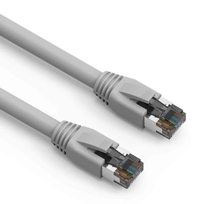ACCL 0.5Ft Cat.8 S/FTP Ethernet Network Cable Gray 24AWG, 10 Pack