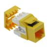 ACCL Cat.5E RJ45 110 Type 180 Keystone Jack Yellow, 4 Pack view 1