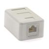 ACCL Cat.5E 1-Port Surfacemount Box White w/Keystone Jack, 10 Pack view 1
