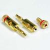 ACCL Banana Plug Gold Plated Metal Plug, Red, 4 Pack view 1