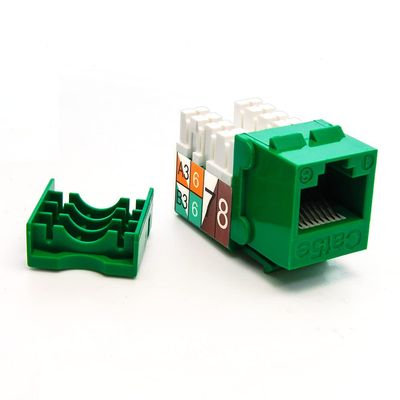 ACCL Cat.5E RJ45 110 Type Keystone Jack Green, 10 Pack