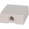 ACCL RJ11 Modular Single Port Surface Mount Jack White, 5 Pack view 1