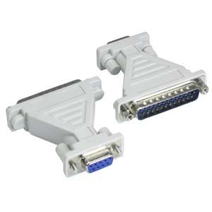 ACCL DB9-F/DB25-M Serial Adapter, Thumbscrew(DB9) / Hex Nut(DB25), 4 Pack