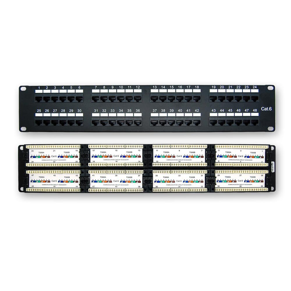 ACCL Cat.6 110 Type Patch Panel 48Port Rackmount, 10 Pack