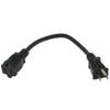 ACCL 1Ft Power Cord 5-15P to 5-15R Black/SJT 16/3, 4 Pack view 1