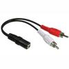 ACCL 6 inch 3.5mm Stereo Jack to 2xRCA Male Cable, 2 Pack view 1