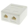 ACCL Cat.6 2Port Surface Mount Box White w/Jack, 4 Pack view 1