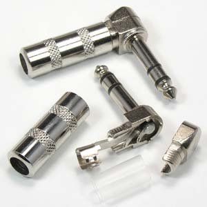 ACCL 1/4 inch Stereo Right Angle Plug, 4 Pack