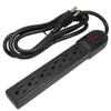 ACCL 6Ft 6-Outlet Surge Protector 14AWG/3, 15A, 90J Black, 2 Pack view 1
