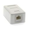 ACCL Cat.6 1-Port Surfacemount Box White w/Keystone Jack, 4 Pack view 1
