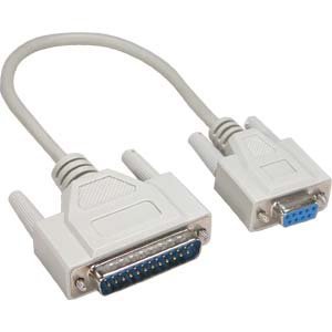 ACCL 1Ft DB9-F/DB25-M Serial Cable, 2 Pack