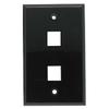 ACCL 2Port Keystone Wallplate Black Smooth Face, 10 Pack view 1