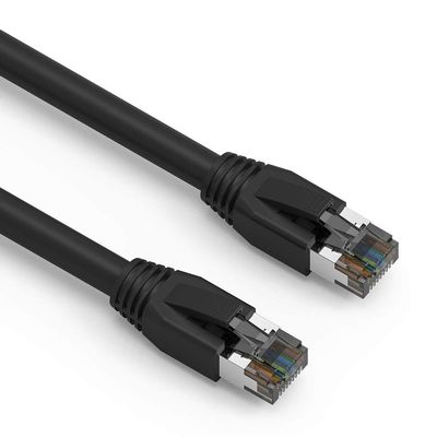 ACCL 1Ft Cat.8 S/FTP Ethernet Network Cable Black 24AWG, 2 Pack