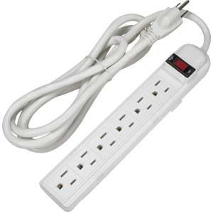 ACCL 6Ft 6-Outlet Surge Protector 14AWG/3, 15A, 90J, 2 Pack