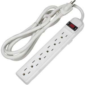 ACCL 6Ft 6-Outlet Surge Protector 14AWG/3, 15A, 90J, 2 Pack