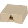 ACCL RJ11 Modular Single Port Surface Mount Jack Ivory, 3 Pack view 1