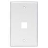 ACCL 1Port Keystone Wallplate White Smooth Face, 3 Pack view 1