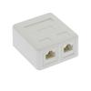 ACCL Cat.5E 2Port Surface Mount Box White w/Jack, 5 Pack view 1