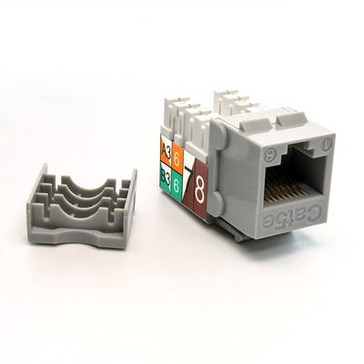 ACCL Cat.5E RJ45 110 Type Keystone Jack Gray, 10 Pack