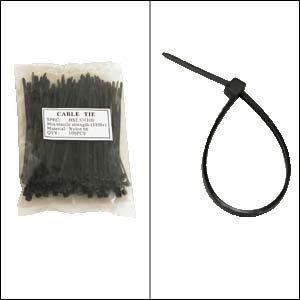ACCL 4" Nylon Cable Tie 18lbs Black 100pk, 2 Pack