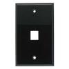 ACCL 1Port Keystone Wallplate Black Smooth Face, 3 Pack view 1