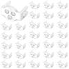 100 Pieces C9 Magnetic Christmas Light Clips Magnet Christmas Socket Clips Hooks for Sockets Roof Gutters Outside Patio Holiday Lighting (White) view 1