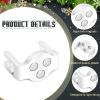 100 Pieces C9 Magnetic Christmas Light Clips Magnet Christmas Socket Clips Hooks for Sockets Roof Gutters Outside Patio Holiday Lighting (White) view 4
